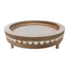 Round Wooden Serving Tray with Base – Ideal for Hosting & Serving