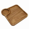Two-Section Wooden Tray with Cup Holder – Model Square