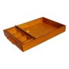Wooden Serving Tray With Three-Section Sugar Bowl & Handle