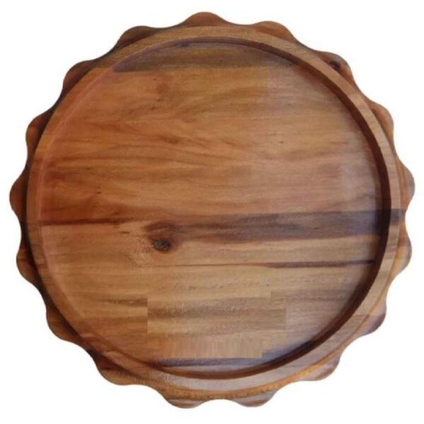 Wooden Serving Tray with Bordered Design – Great for Tea or Snacks