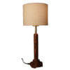 Accent Wooden Table Lamp With Cotton Lampshade Alvand