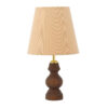 Accent Wooden Table Lamp With Fabric Lampshade