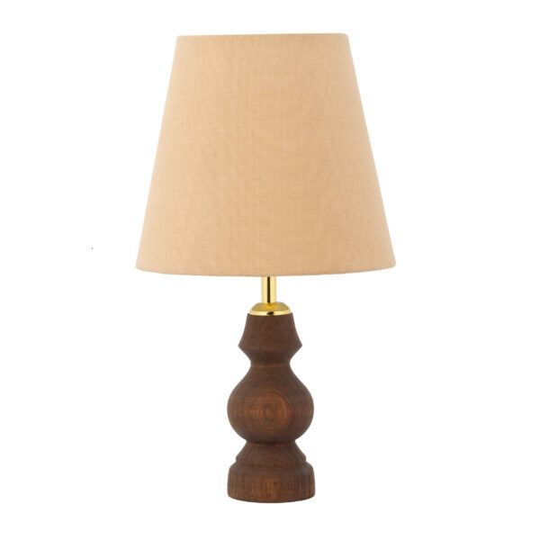 Accent Wooden Table Lamp With Fabric Lampshade