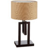 Accent Wooden Table Lamp With Fabric Lampshade Nour