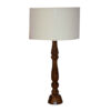 Traditional Wooden Table Lamp with White Lampshade