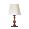 Accent Wooden Table Lamp With Tapered Lampshade