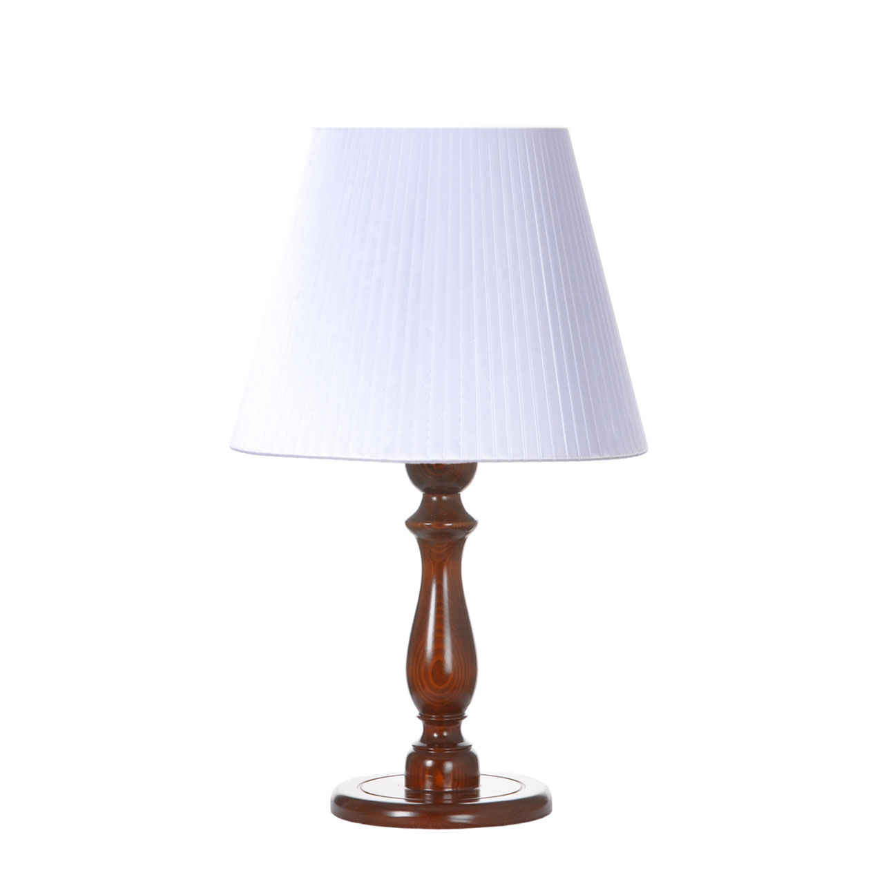Accent Wooden Table Lamp With Tapered Lampshade