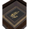 Framed Persian Marquetry Metal Calligraphy Gold Leaf Gilding Art Jan & Jahan