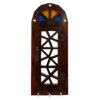 Handcrafted Persian Wooden Wall Key Holder with Traditional Style Old Door Design