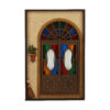 Handcrafted Persian Wooden Wall Key Holder with Traditional Style Cottage Design