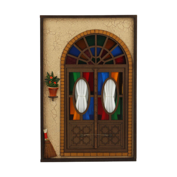 Handcrafted Persian Wooden Wall Key Holder with Traditional Style Cottage Design