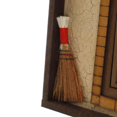 Handcrafted Persian Wooden Wall Key Holder with Traditional Style Cottage Design