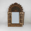 Handcrafted Persian Wooden Wall Key Holder with Traditional Style Window Design