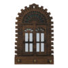 Handcrafted Persian Wooden Wall Key Holder with Traditional Style Window Design