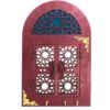 Handcrafted Persian Wooden Wall Key Holder with Traditional Style in Magenta