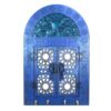 Handcrafted Persian Wooden Wall Key Holder with Traditional Style in Magenta
