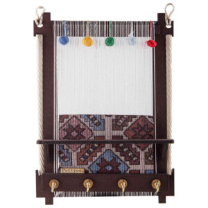 Wooden Wall Key Holder in Weaving Loom Kit Design