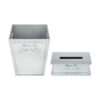 Wooden Waste Basket & Tissue Box Set - Bowtie Design