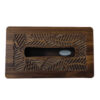Wooden Waste Basket & Tissue Box Set - Leaf Design