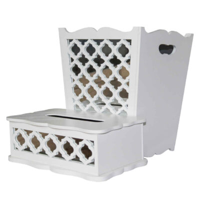 Wooden Waste Basket & Tissue Box Set – Ayene