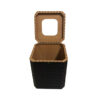 Wooden Waste Basket & Tissue Box Set with Hinged Lid