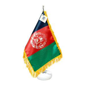 Afghanistan Table Flag with Stone Base