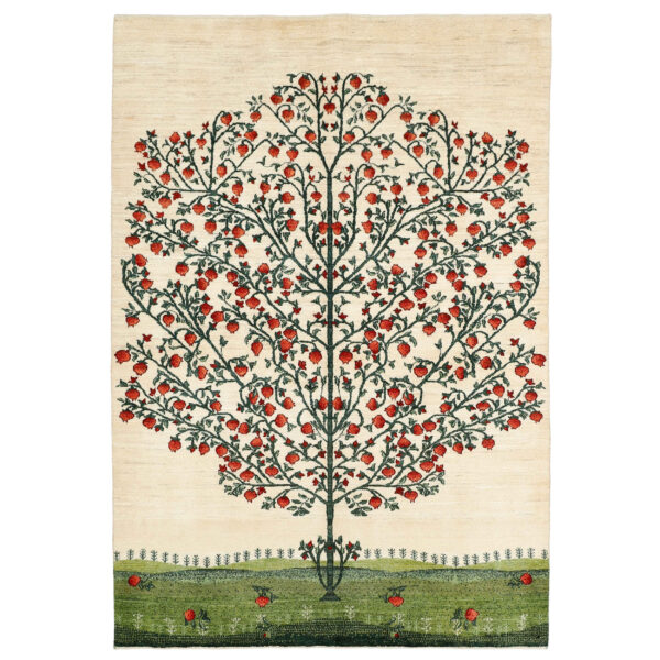 Persian Gabbeh Wool Rug Handwoven in Shiraz Tree