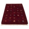 Authentic Genuine Persian Gabbeh Wool Rug Handwoven with Animal Motifs