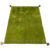Authentic Persian Gabbeh Wool Rug Handwoven in Fars Green