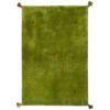 Authentic Persian Gabbeh Wool Rug Handwoven in Fars Green