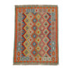 Authentic Persian Wool Kilim Rug Handwoven in Fars Tribal Orange