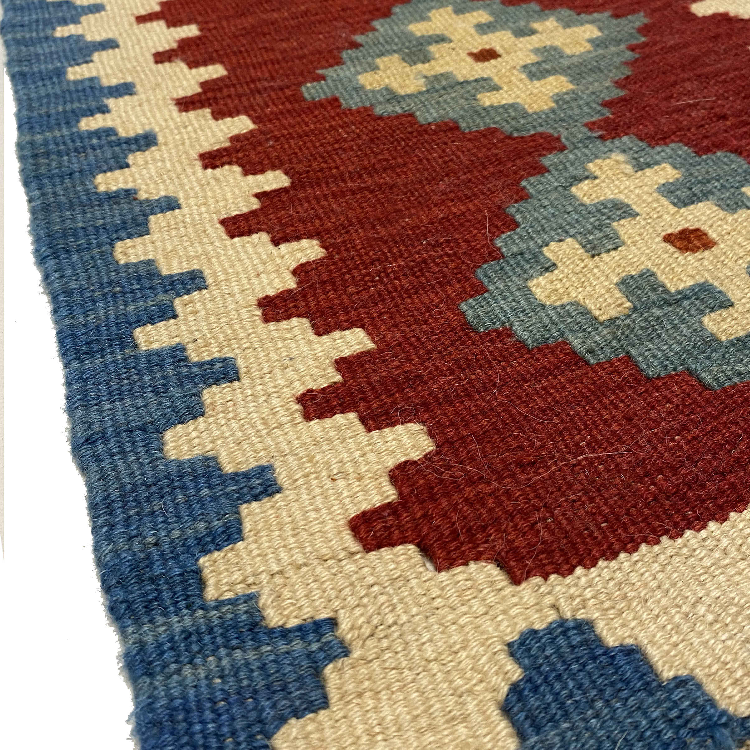 Authentic Persian Wool Kilim Rug Handwoven in Fars Tribal