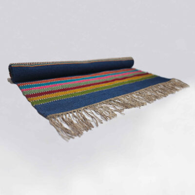 Authentic Persian Wool Kilim Rug Handwoven in Lorestan Blue