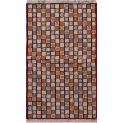 Authentic Persian Wool Kilim Rug Handwoven in Sirjan Geometric