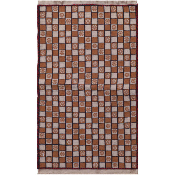 Authentic Persian Wool Kilim Rug Handwoven in Sirjan Geometric