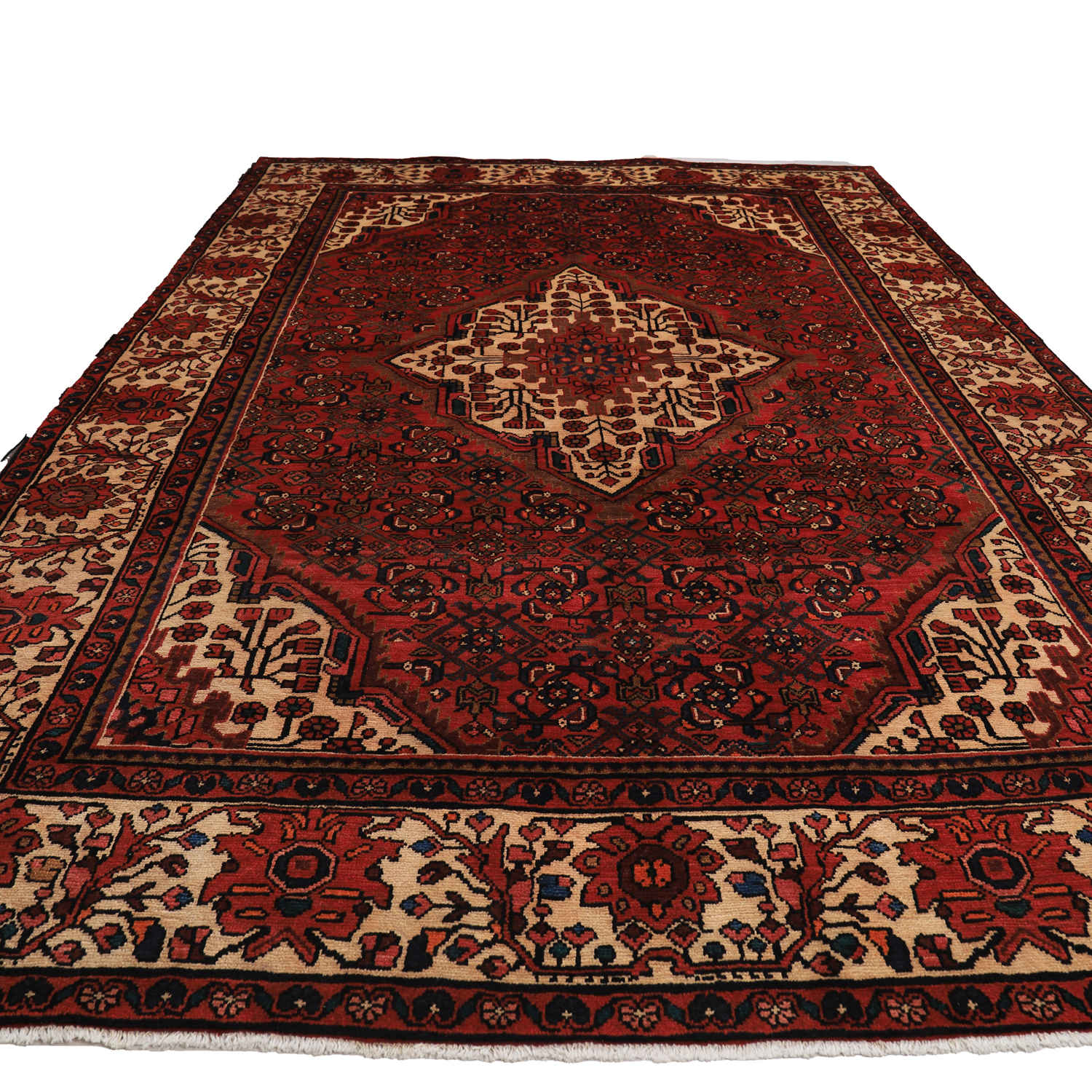 Authentic Persian Carpet with Wool Hand-Knotted in Chaharmahal & Bakhtiari