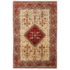 Authentic Persian Wool Carpet Hand-Knotted in Fars Medallion Red