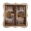 Inlaid Marquetry Backgammon Board Chovgan Design & Traditional Khatam-kari