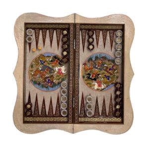 Backgammon Board Chovgan Design & Traditional Khatam-kari