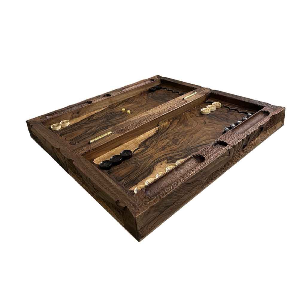 Backgammon Board Handcrafted with Apocalypse-themed Design