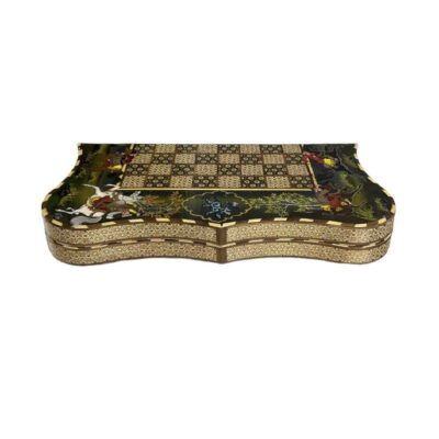 Inlaid Marquetry Backgammon Board Handmade with Exquisite Khatam-kari Mastery