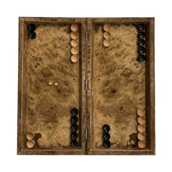 Backgammon & Chess Board Handcrafted from Walnut Wood Mina