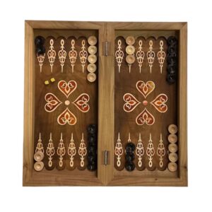 Backgammon & Chess Board Handcrafted from Walnut Wood Pichak