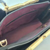 Black Leather Bauletto Handbag with Large Capacity for Women