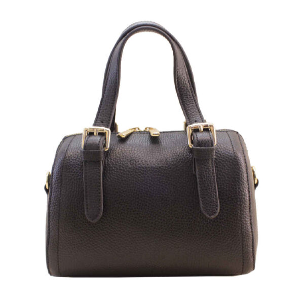 Handcrafted Leather Bauletto Handbag with Top Handle for Women