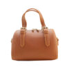 Handcrafted Leather Bauletto Handbag with Top Handle for Women