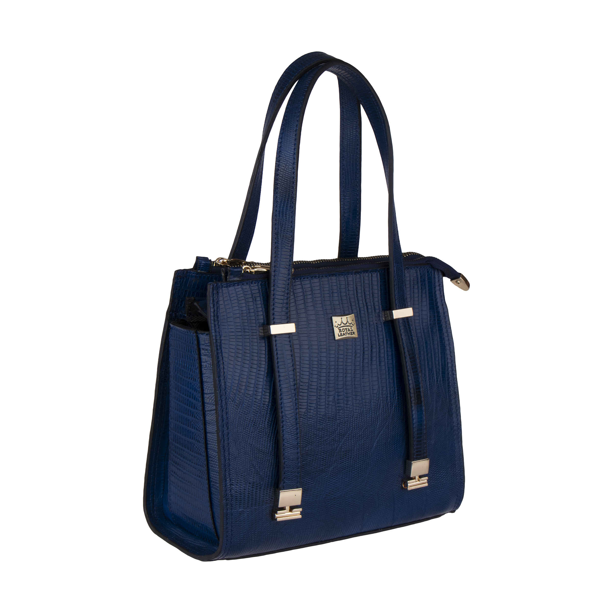 Handcrafted Leather Bauletto Handbag with Dual Handles