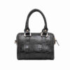 Leather Bauletto Handbag with Snakeskin Pattern for Women