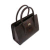 Bauletto Leather Handbag with Snakeskin Pattern & Large Capacity