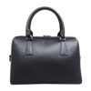 Leather Bauletto Handbag with Top Handle & Large Capacity